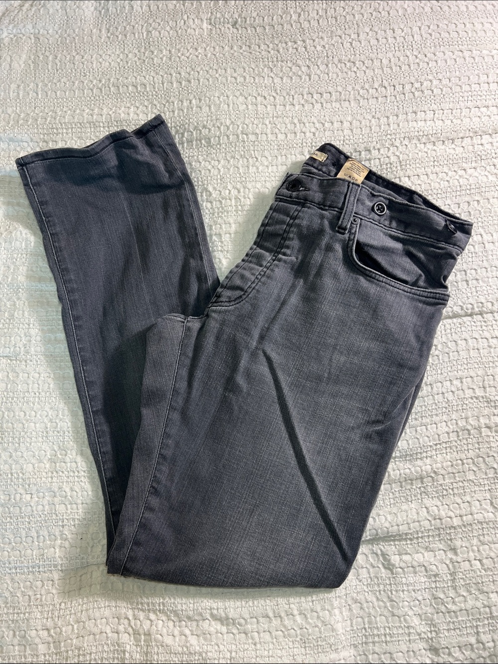 John Varvatos Straight Jeans in Charcoal size 34R